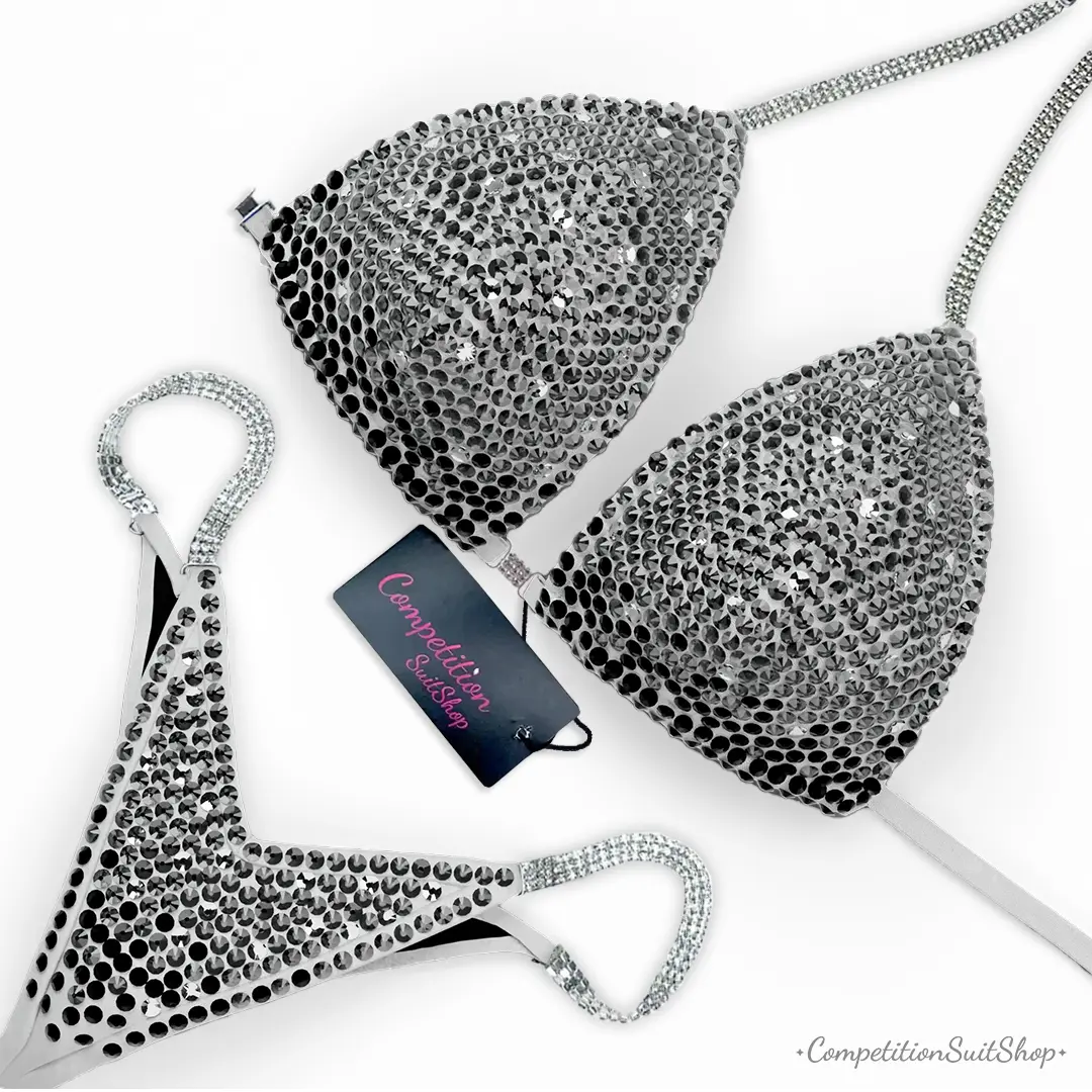 Starry Grey Silver Wellness Competition Suit BM197-5W