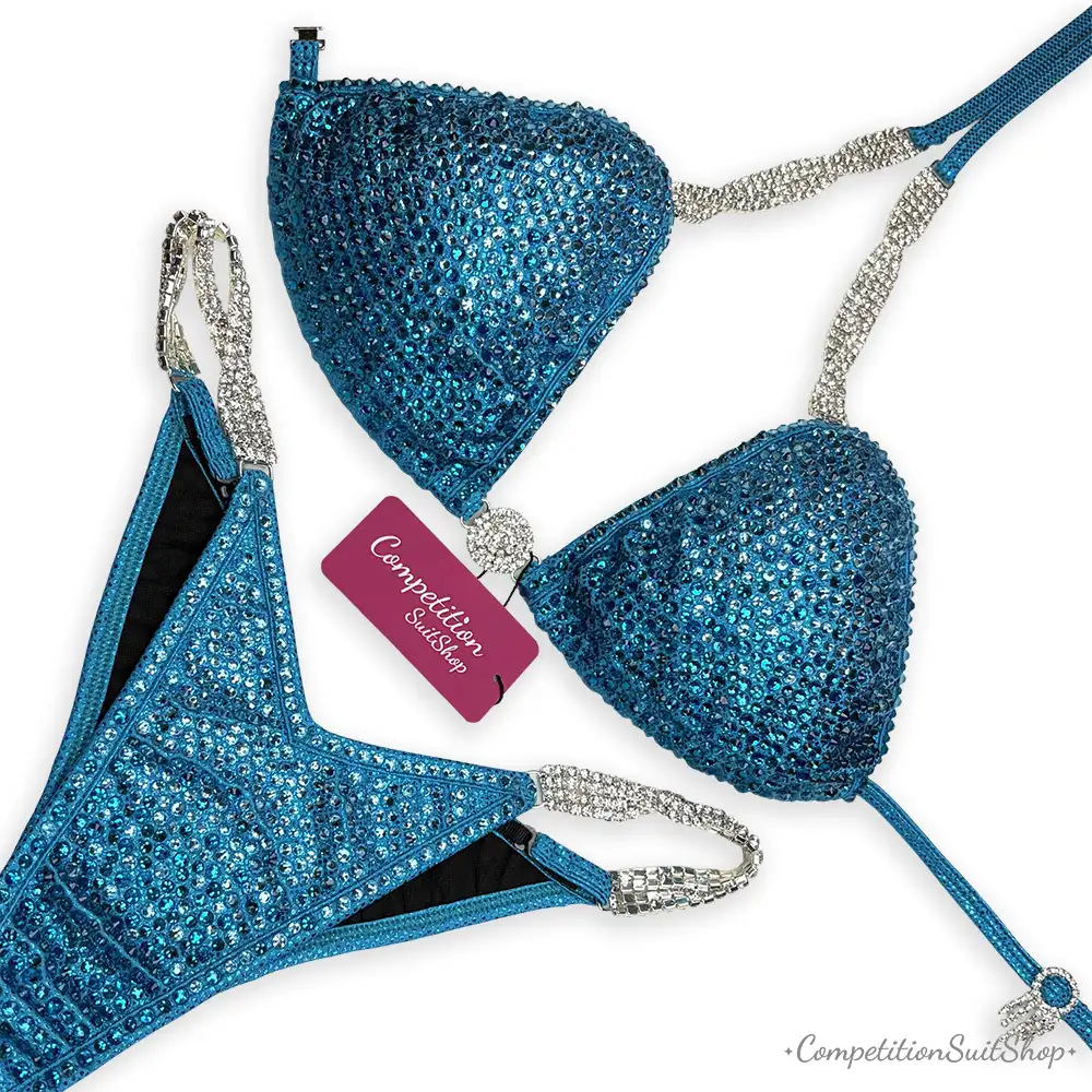 Glacial Turquoise Wellness Competition Bikini B252W
