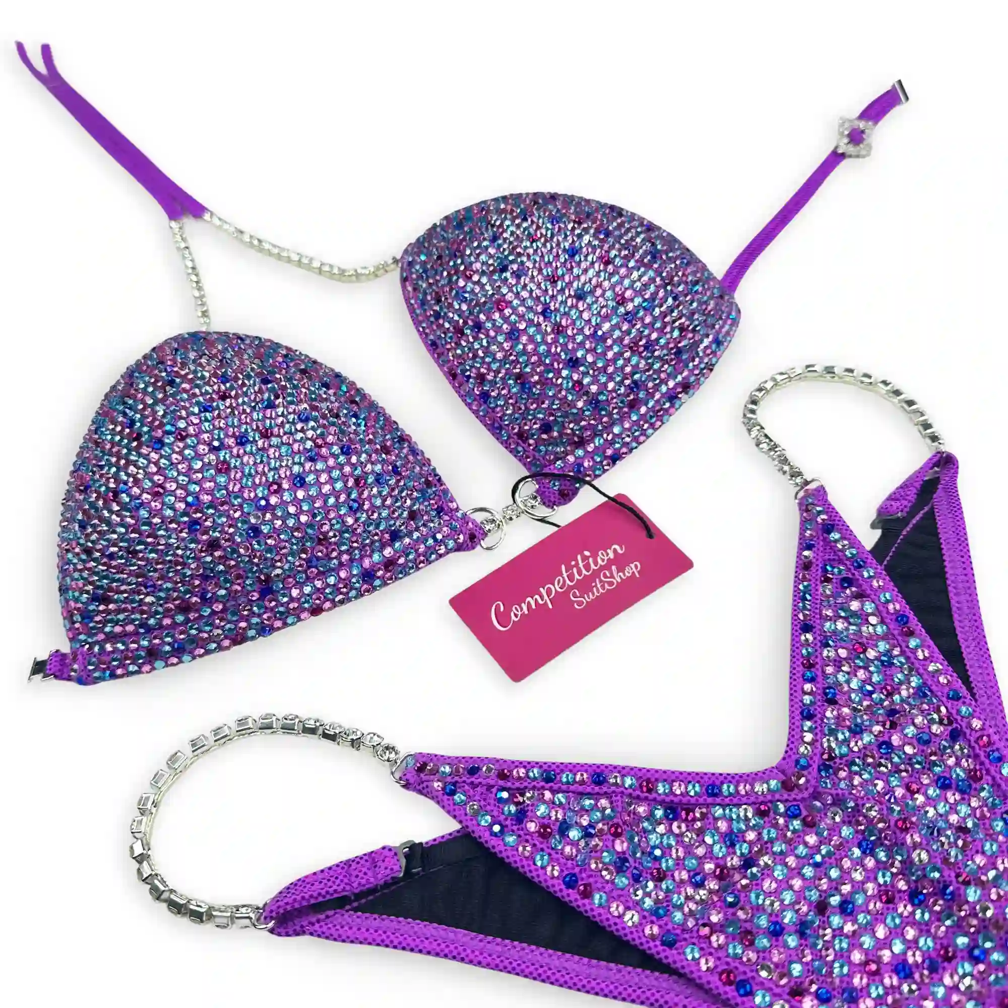 Pink Purple Iridescent Competition Bikini B228