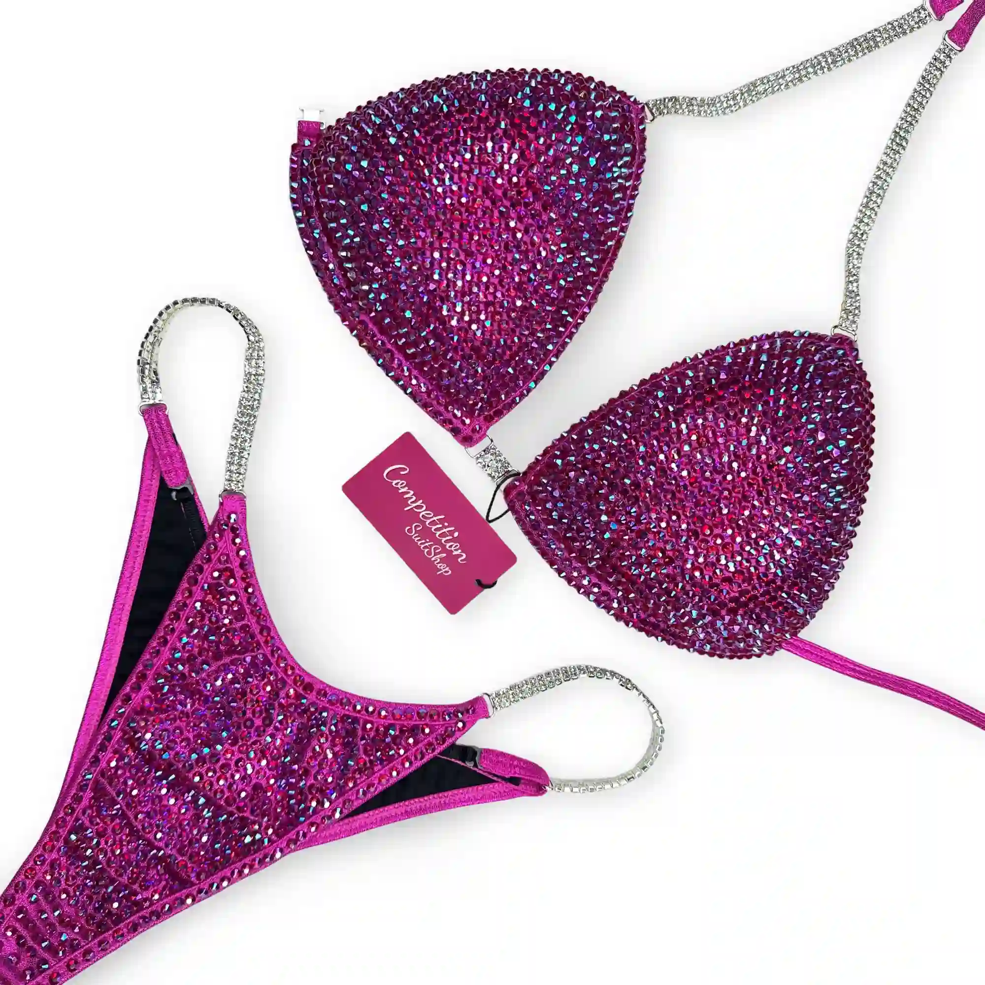 Fuchsia Pink Wellness Competition Bikini BM151-57W