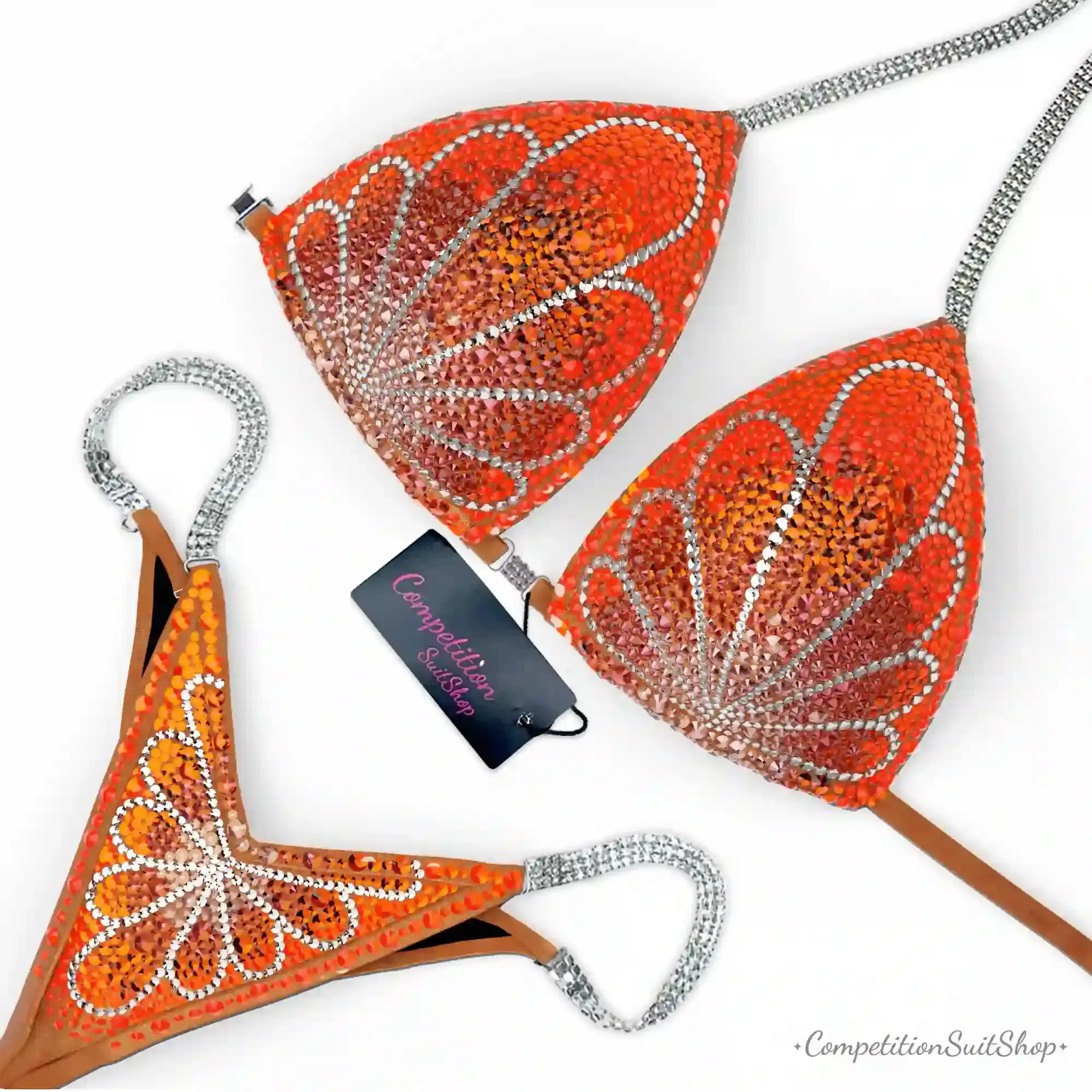 Neon Orange Bloom Wellness Bikini BM191-2W