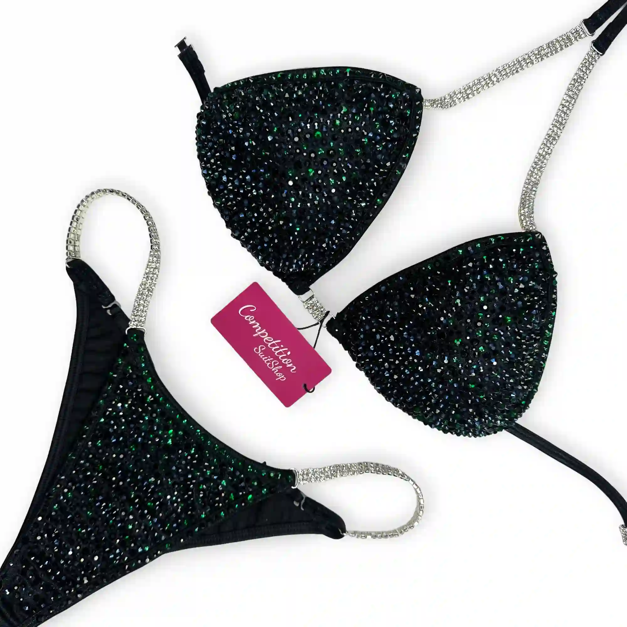 Black Emerald Glimmer Stage Bikini B218