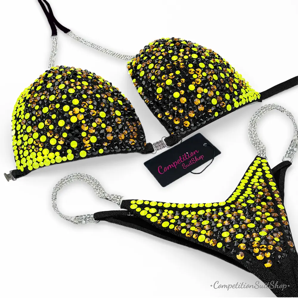 Neon Honey Edge Bikini Competition Suit BM182-12
