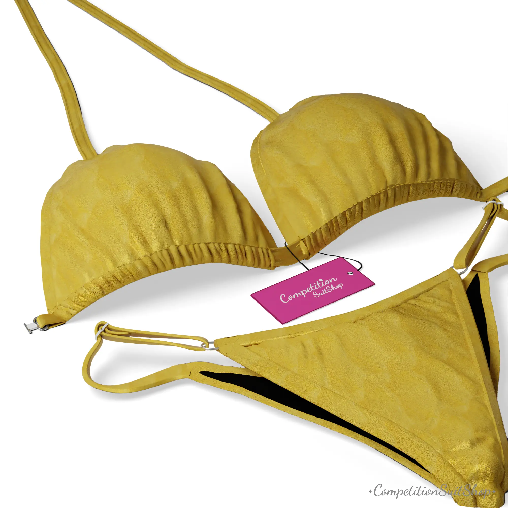 Amber Gold Fit Model Division Suit