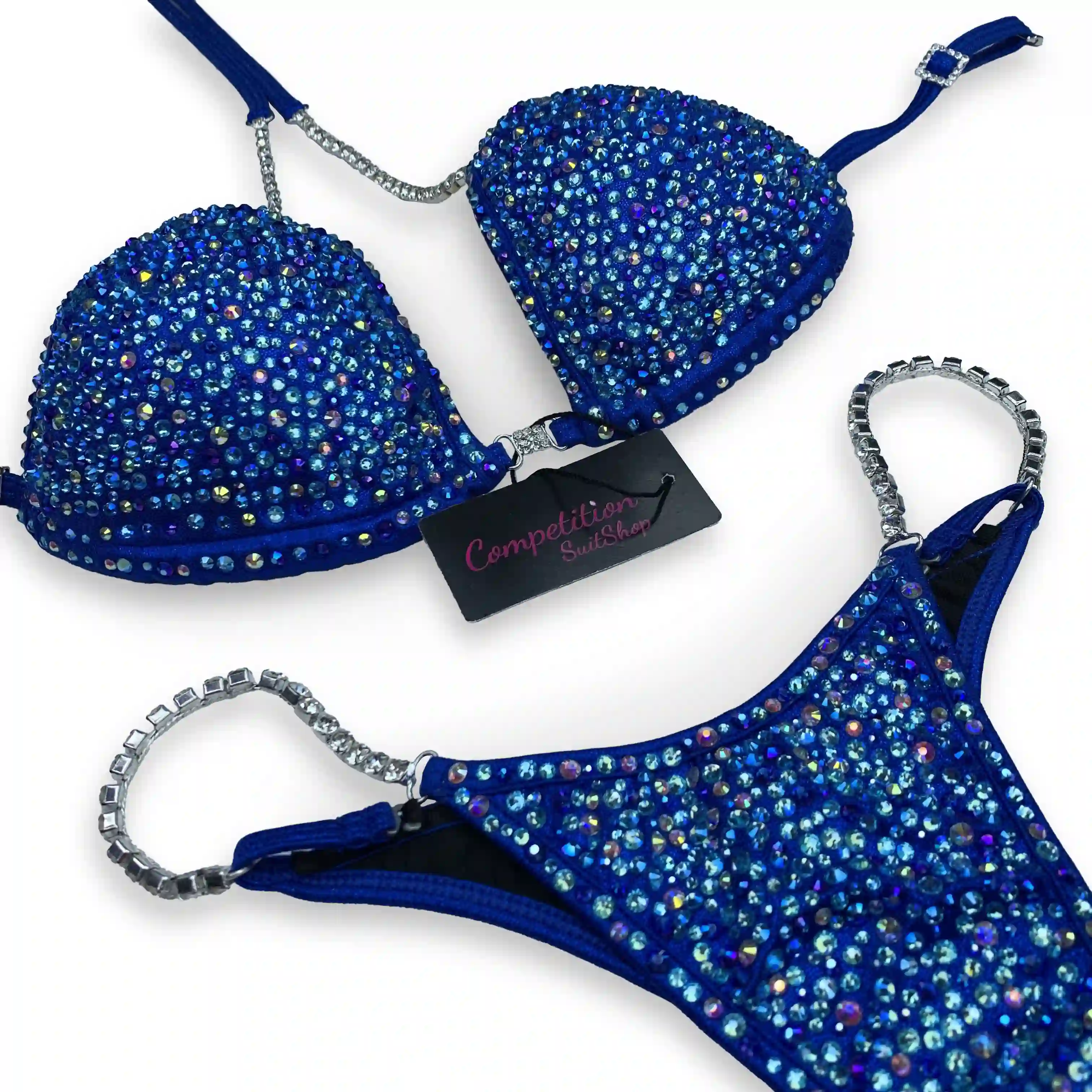 Pacific Blue Glimmer Bikini Competition Suit B185