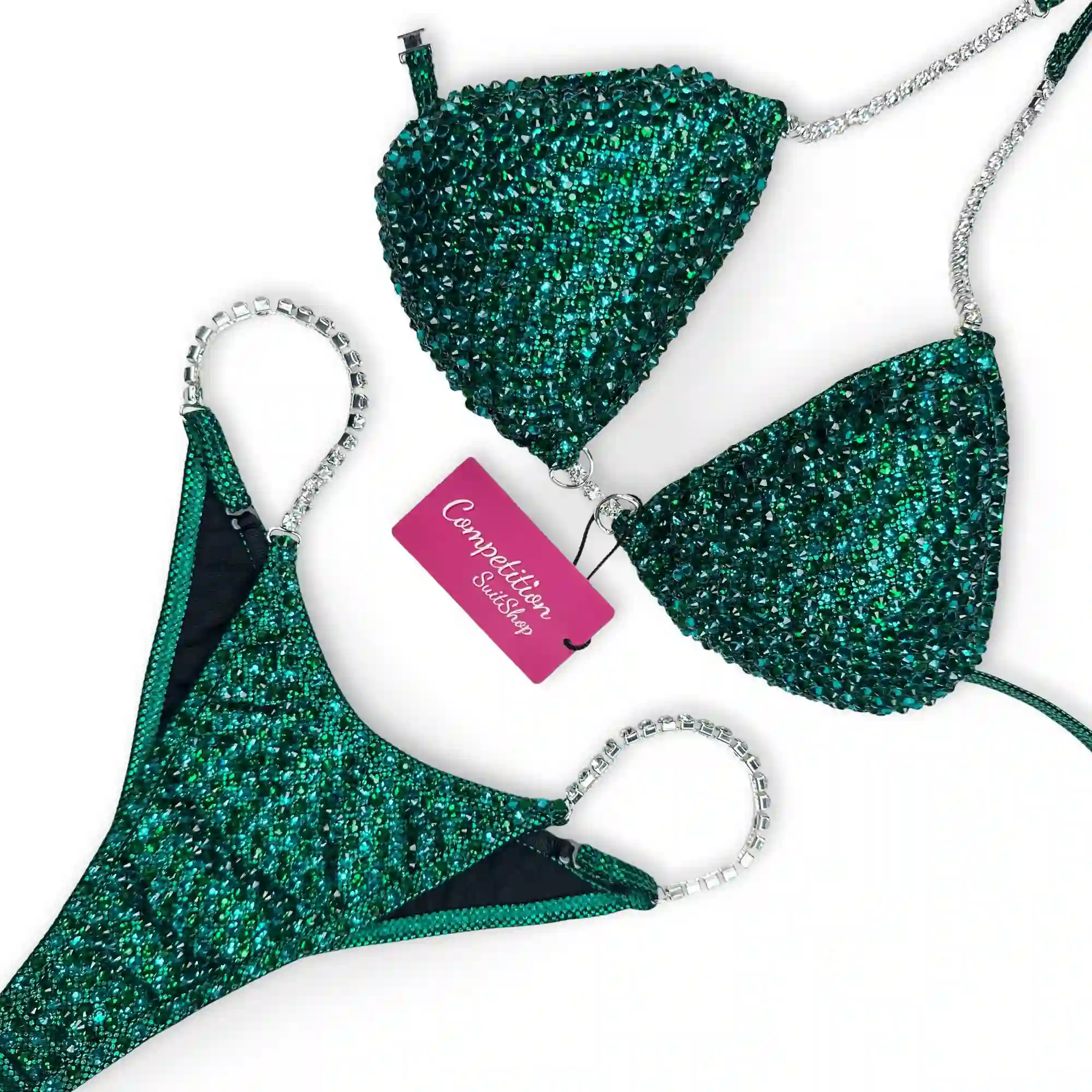 Emerald Teal Wellness Competition Bikini BM151-58W