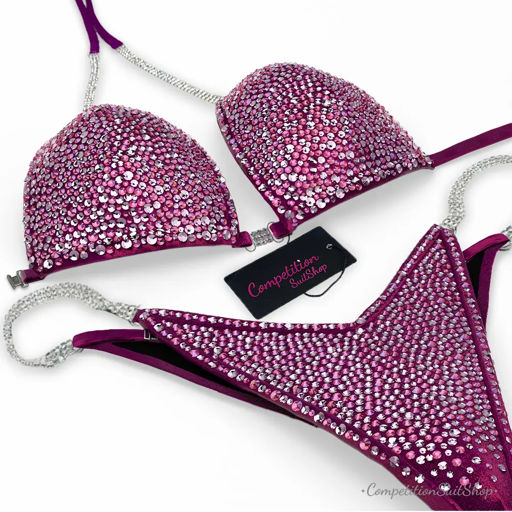 Aurora Pink Stardust Wellness Competition Bikini BM239-3W