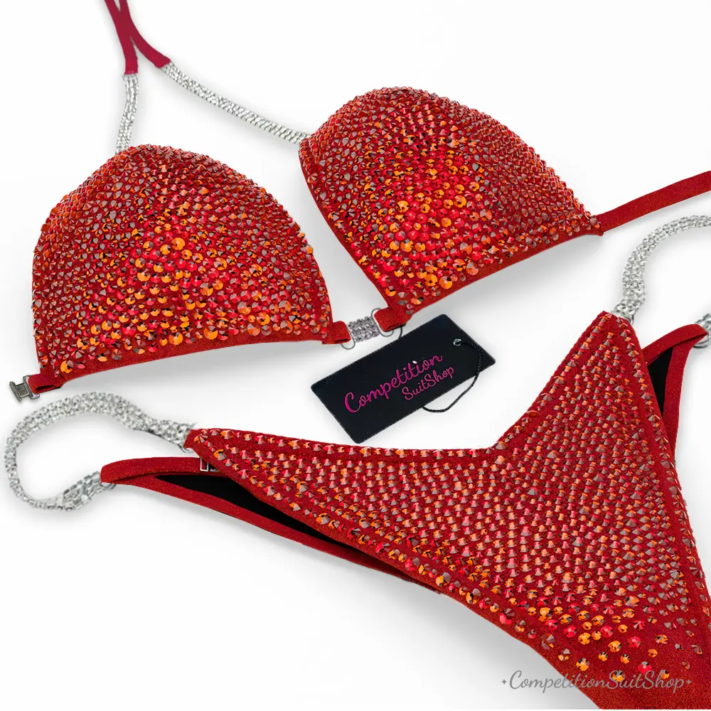 Crimson Ember Stardust Competition Bikini BM239-2