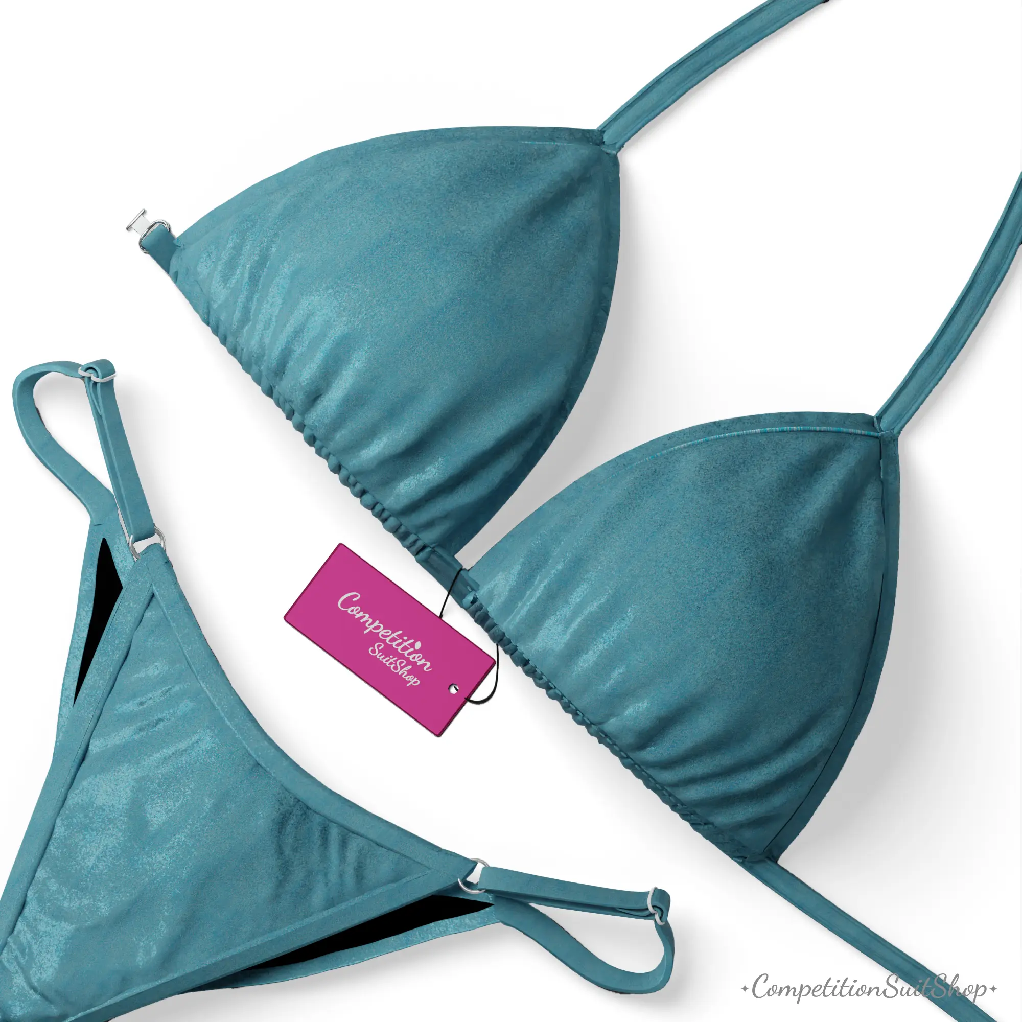 Cyan Blue Fit Model Division Suit