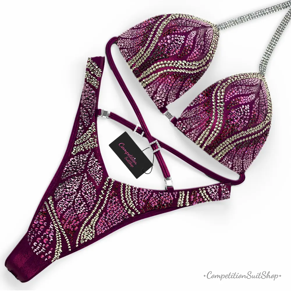 Magenta Phoenix Figure Competition Suit FM1038-3