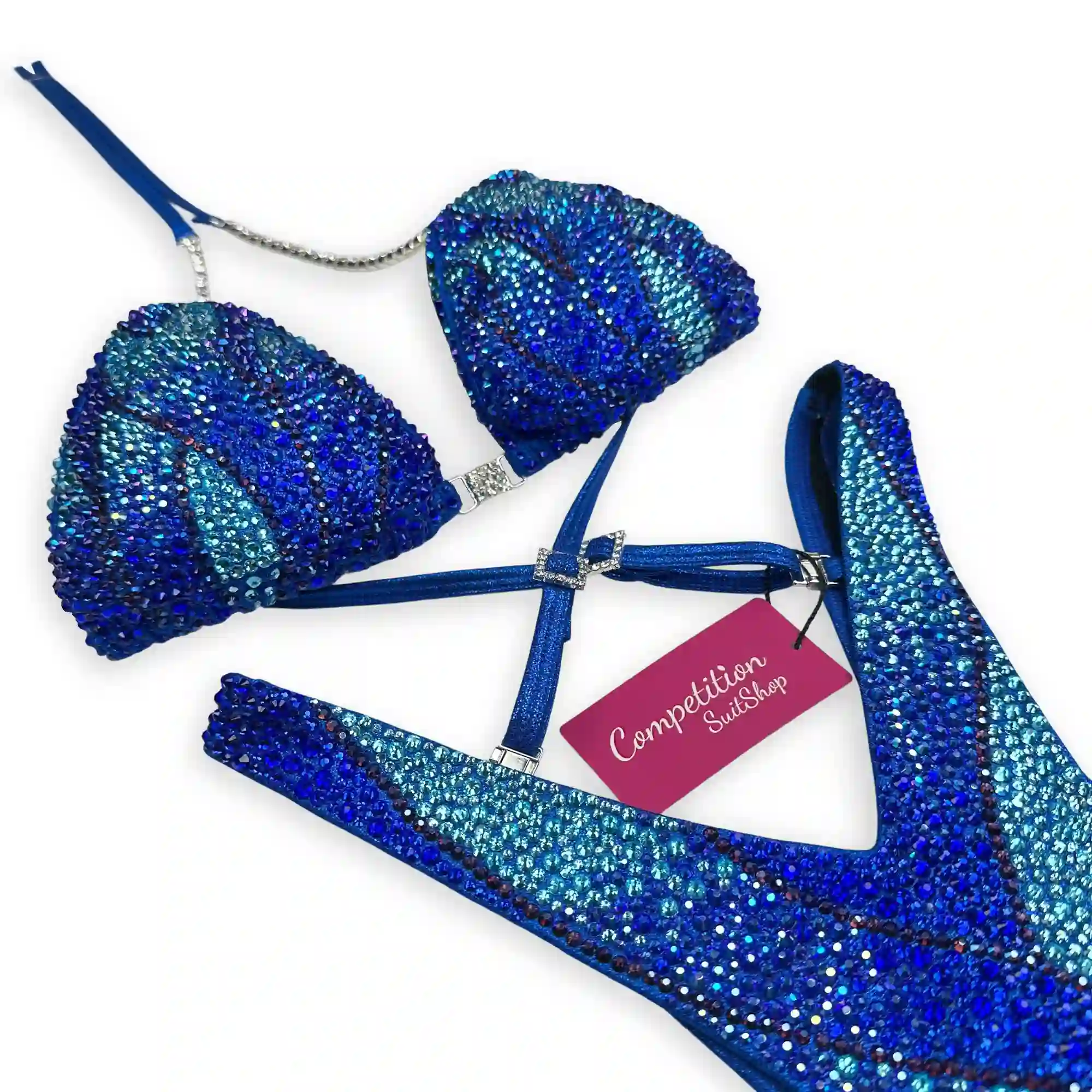 Royal Blue Galaxy Figure competition Suit F1043
