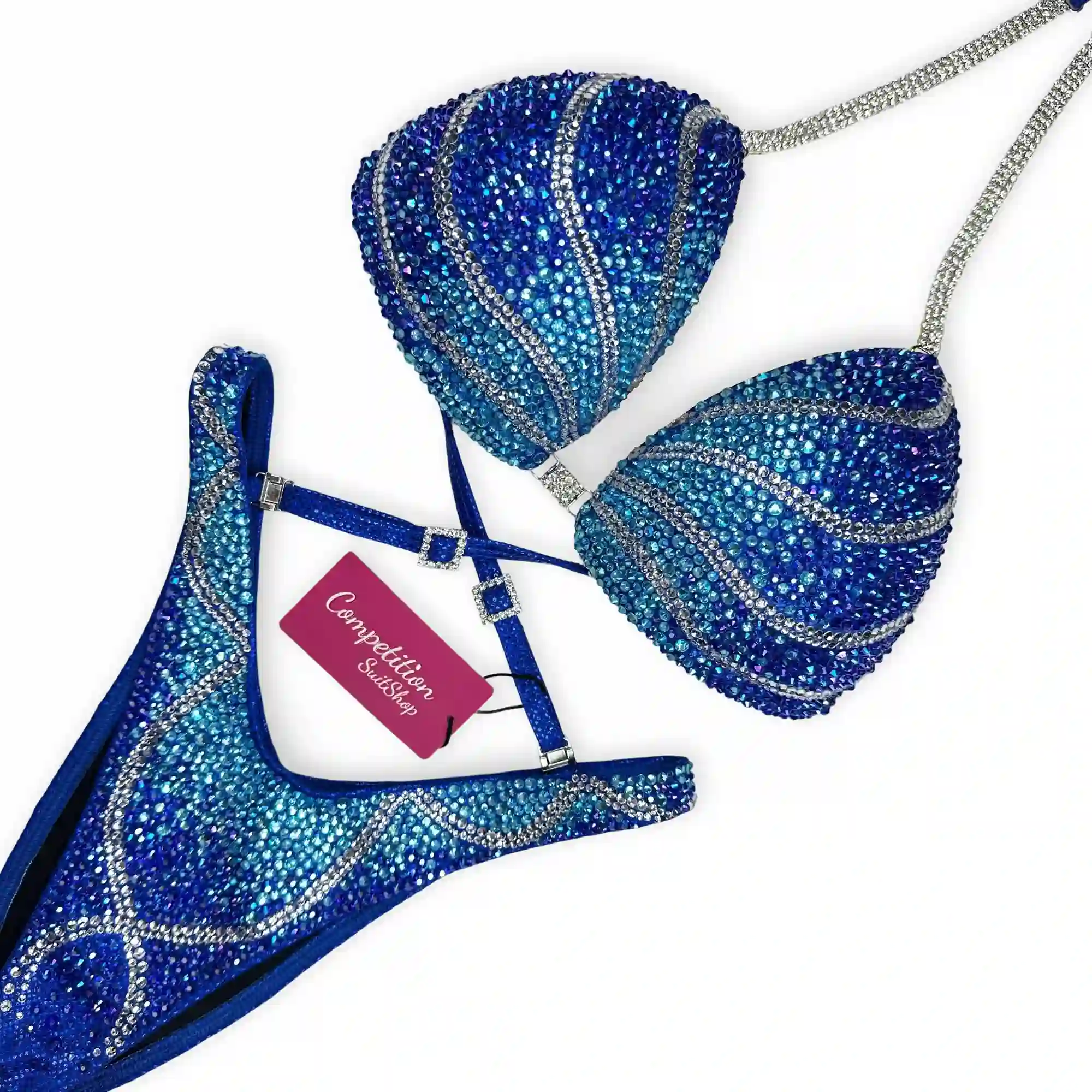 Ocean Blue Mirage Figure Competition Suit F1054