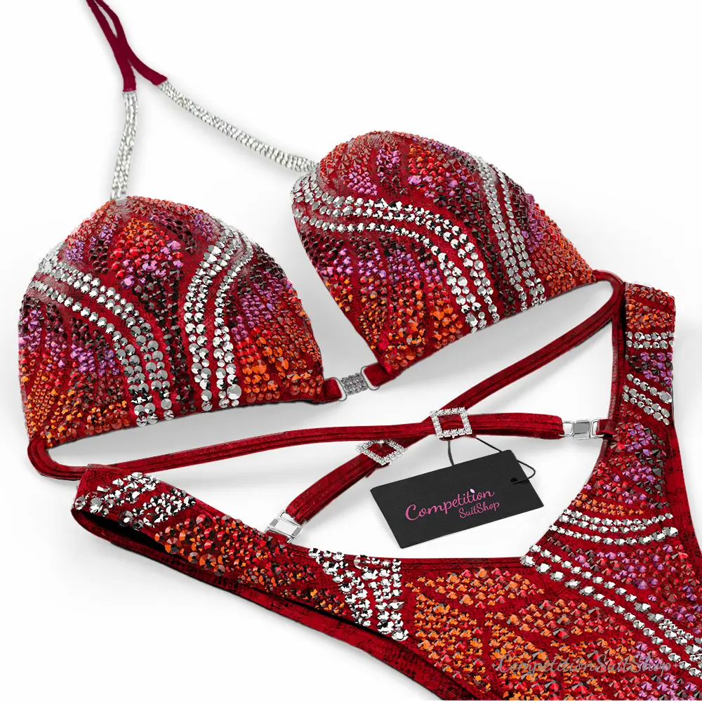 Crimson Phoenix Figure Competition Suit FM1038-4