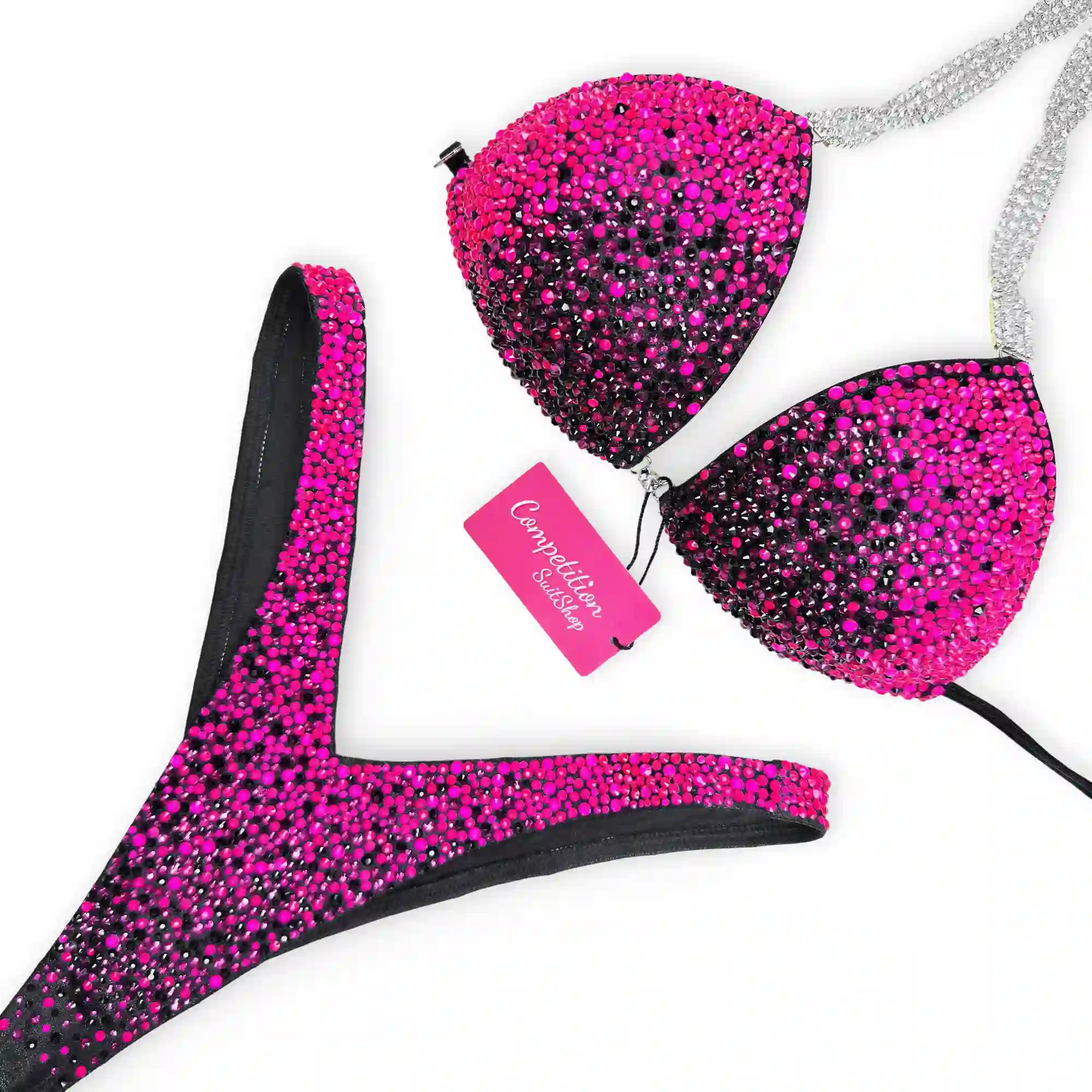 Neon Sparkle Edge Figure Competition Suit FM182-10