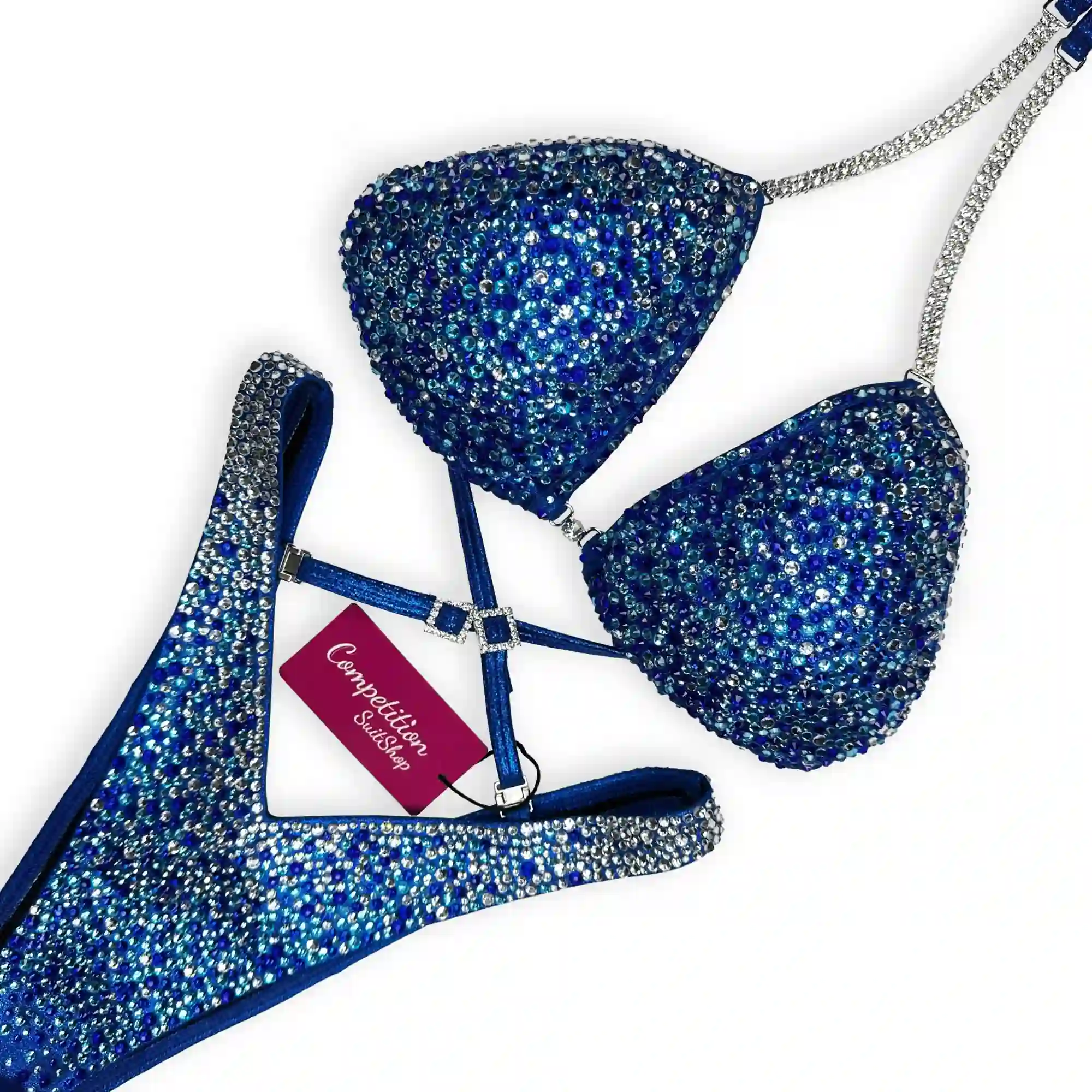 Royal Blue Sparkle Edge Figure Competition Suit FM182-2W