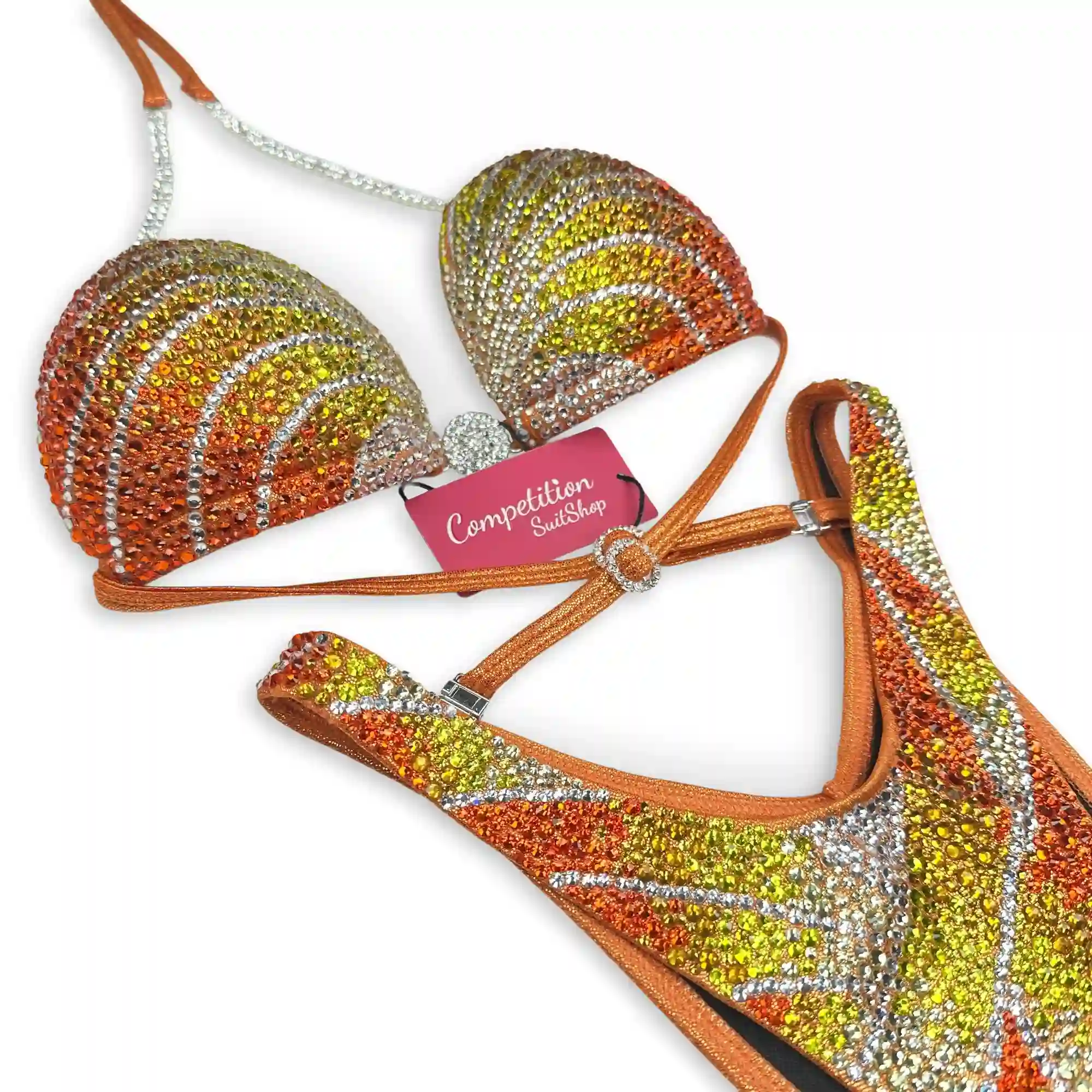 Orange Inferno Figure Competition Suit FM1032-3