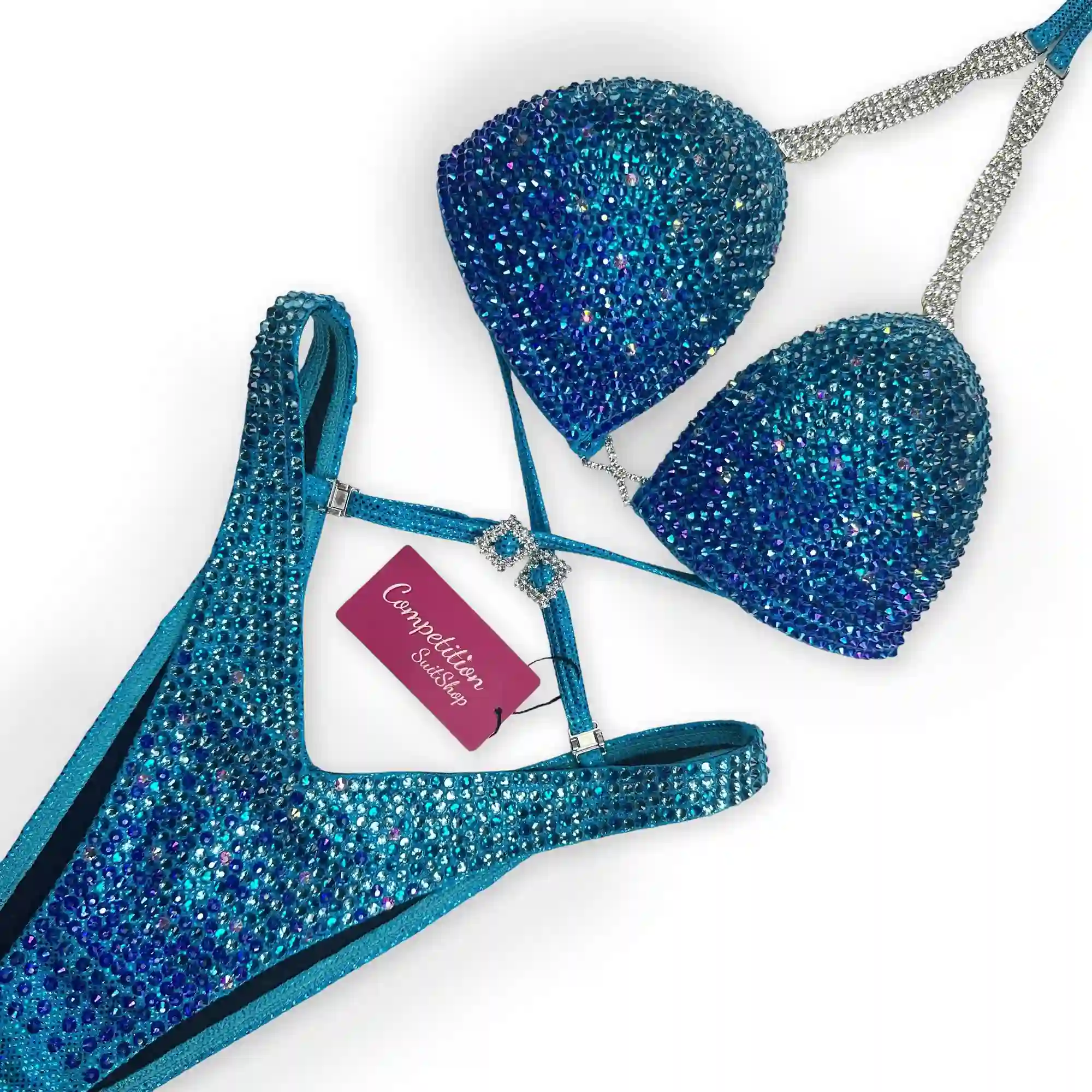 Shades Of Blue Figure Competition Suit FM173-8