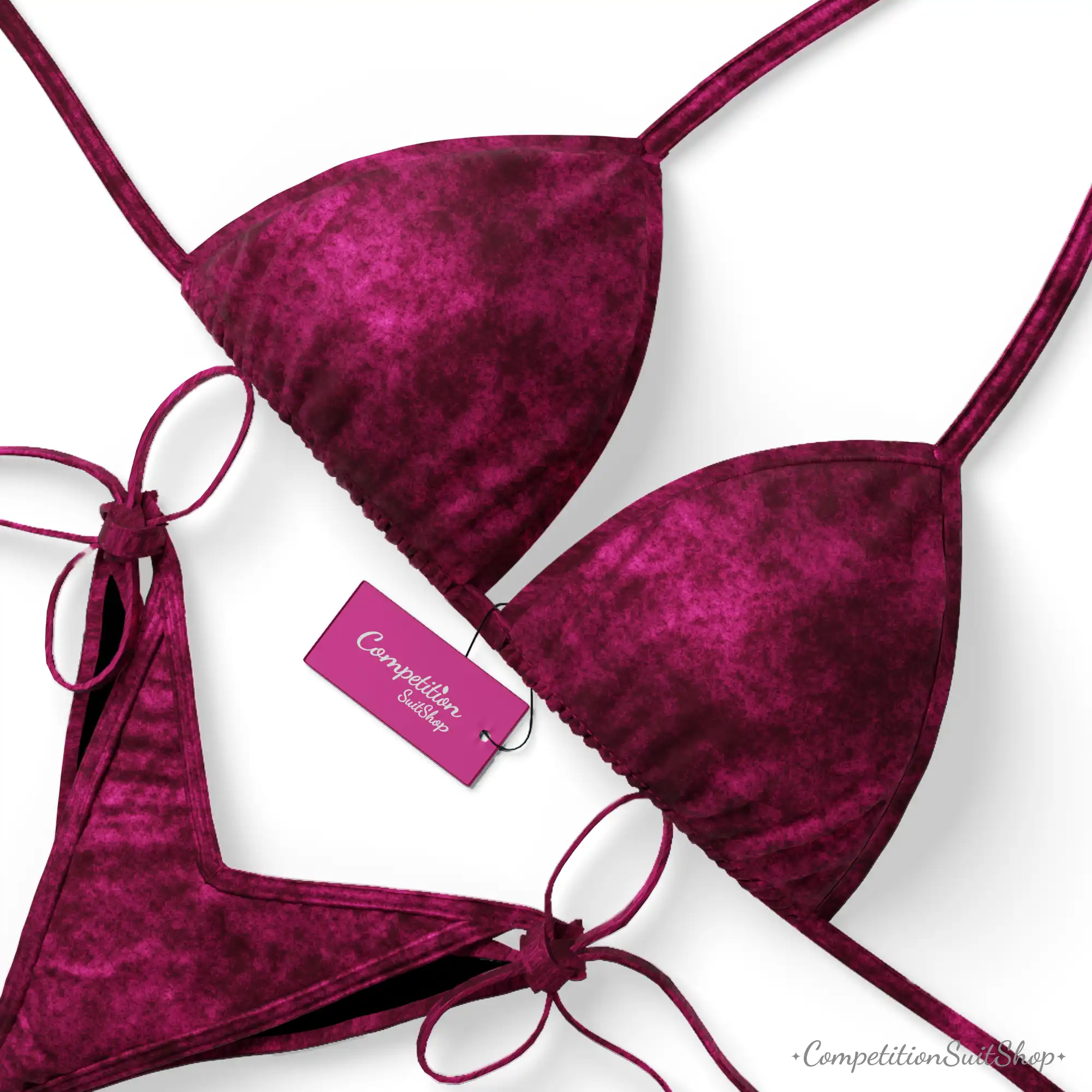 Crushed Fuchsia Velvet Posing Suit