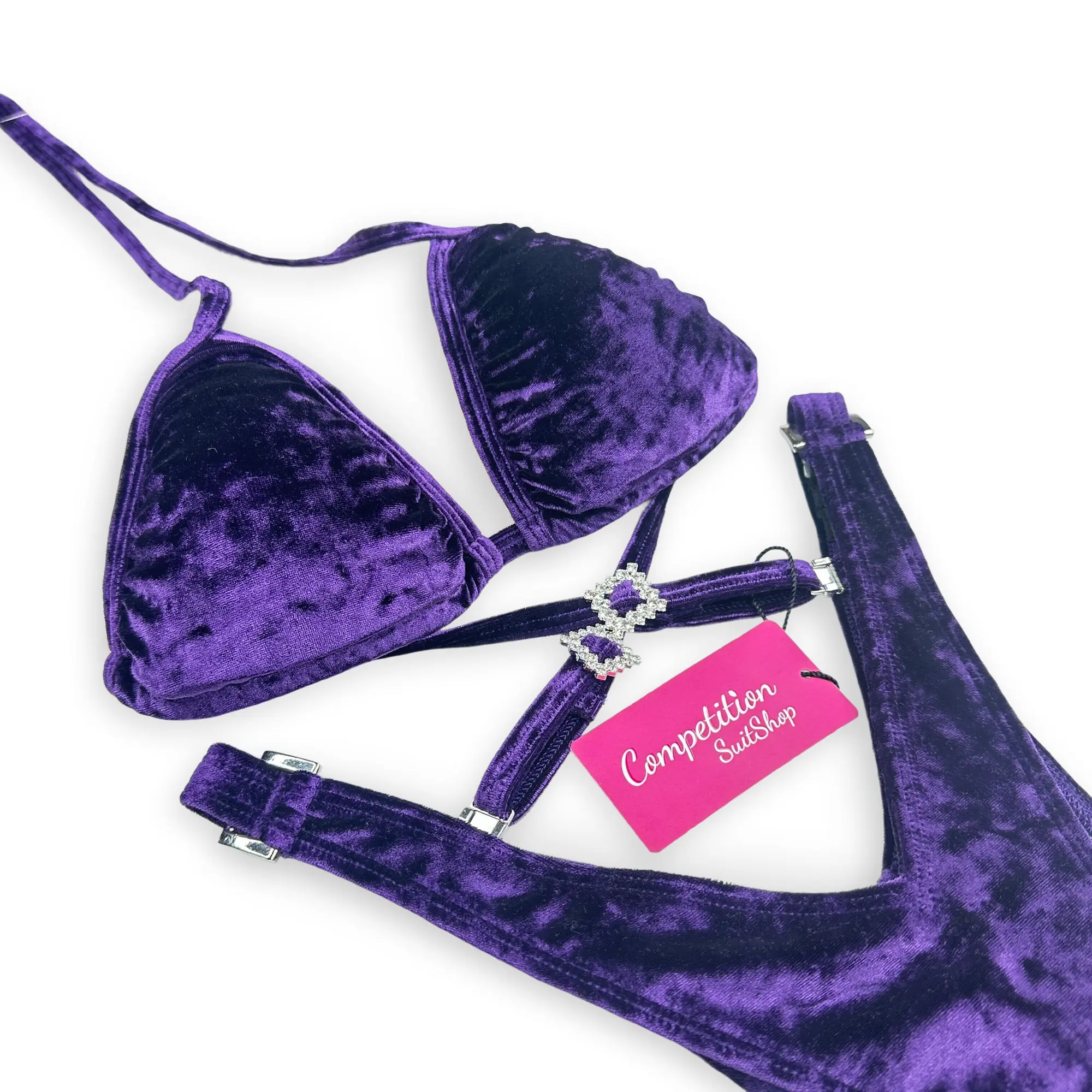 Crushed Purple Velvet Practice Suit