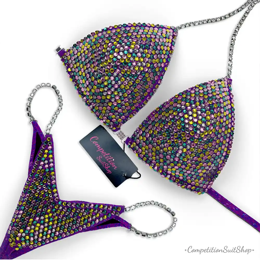  Purple Pastel Fusion Delight Bikini Competition Suit (BM151-3)