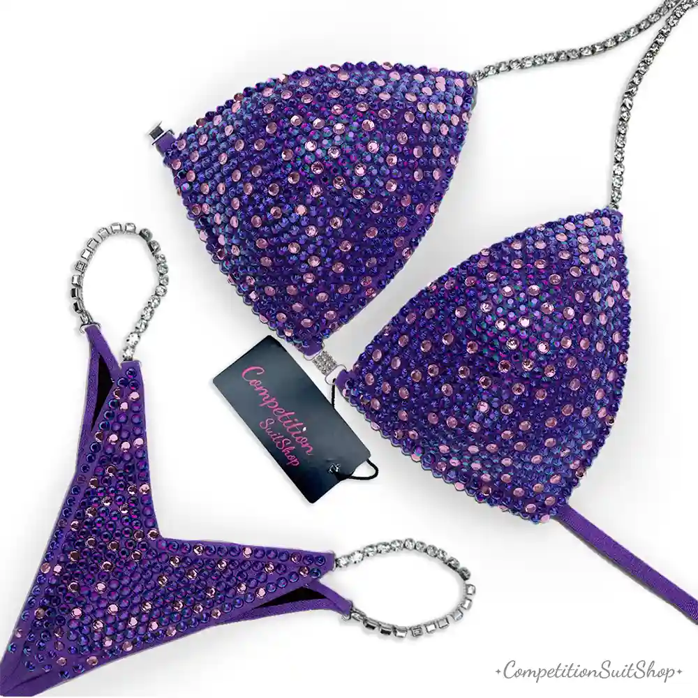 Purple Pink Bikini Competition Suit (BM151-32)
