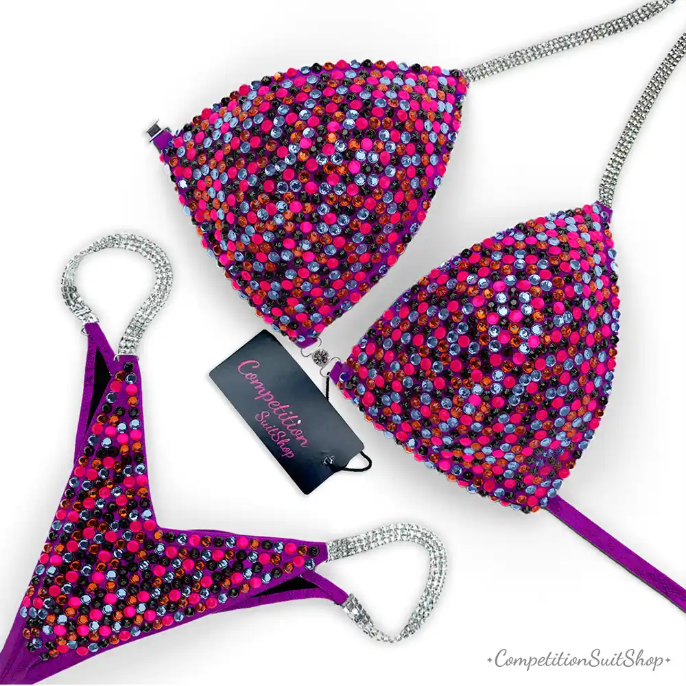 Purple Pink Twilight Burst Bikini Competition Suit (BM151-4)